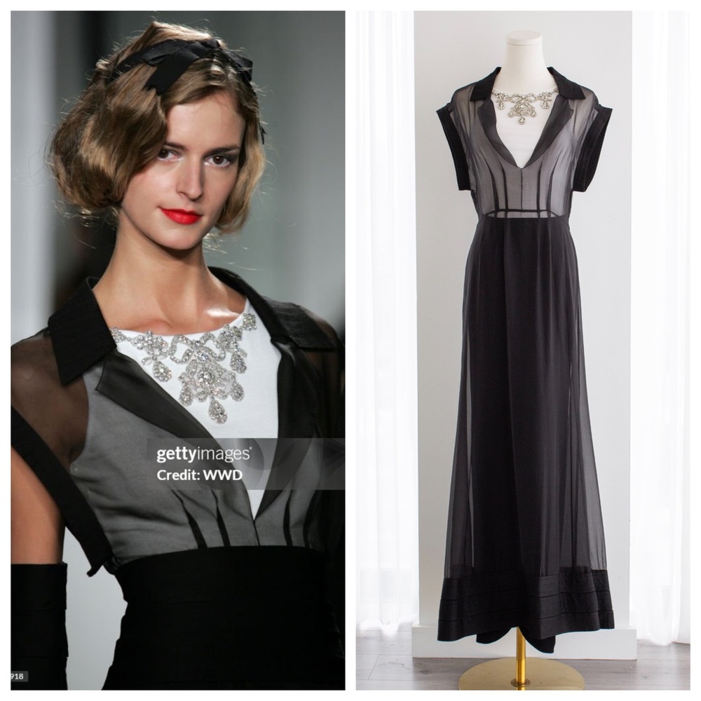 Chanel Pre-Fall 2006 Metiers D’Art Embellished Lesage Black White 06A Gown
